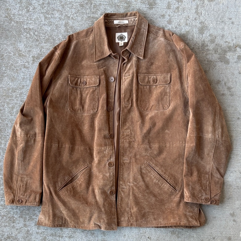 Paradise Collection Tan Suede Utility Shirt Jacket